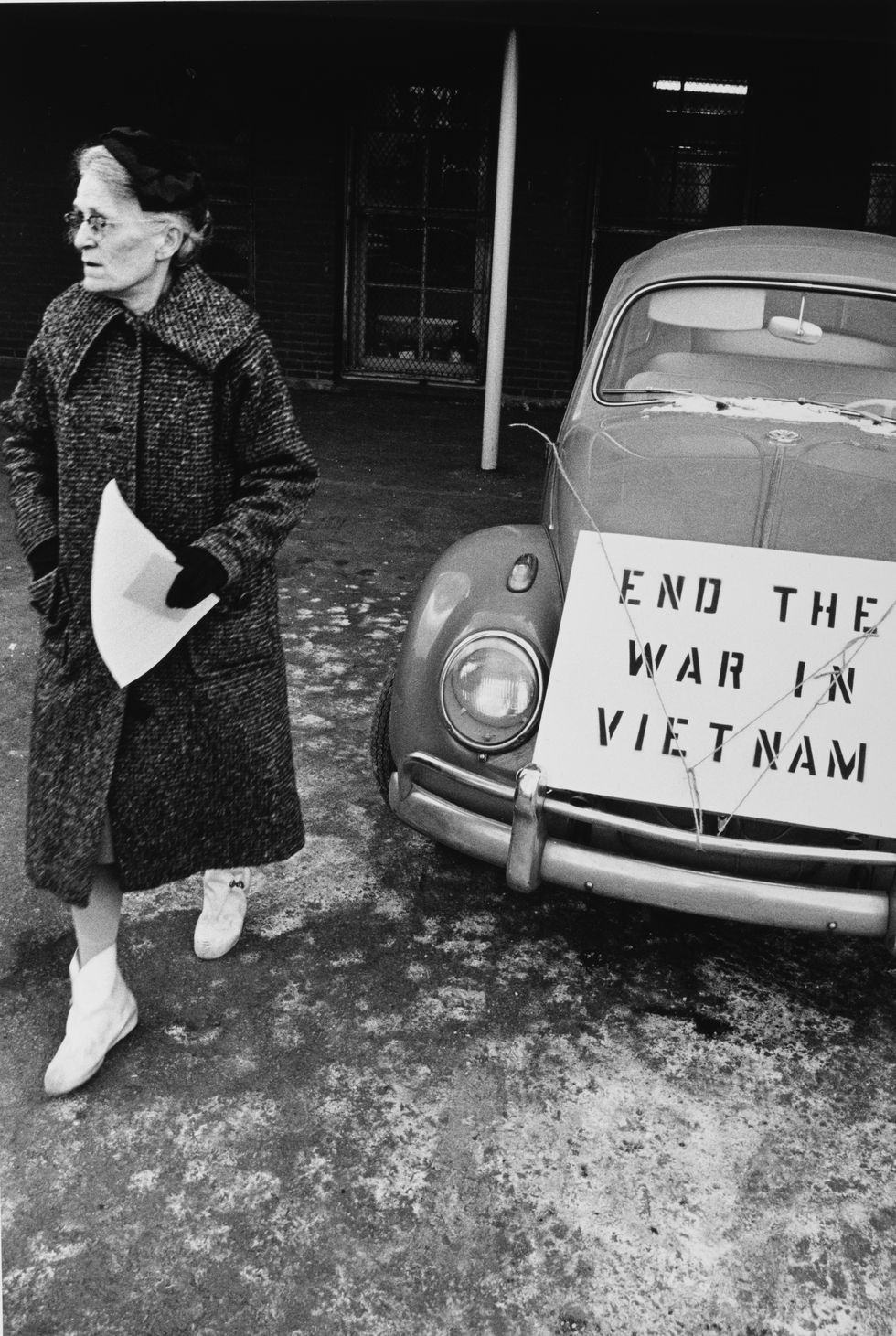 Woman And Anti-War VW