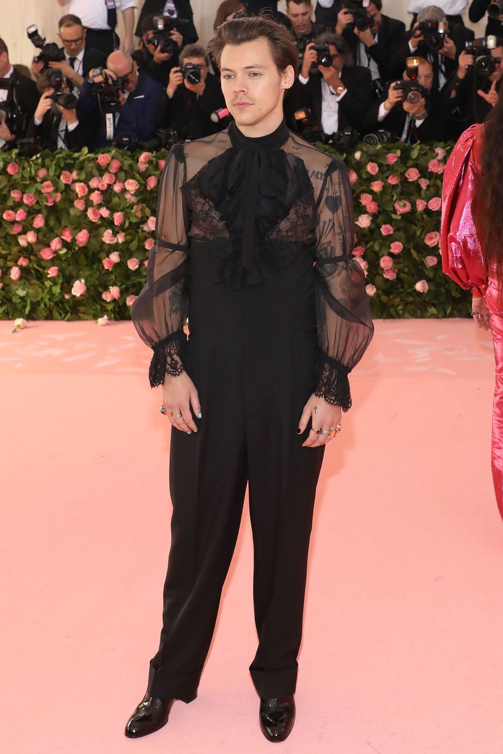 new york, ny   may 06  harry styles attends the 2019 met gala celebrating camp notes on fashion at the metropolitan museum of art on may 6, 2019 in new york city  photo by taylor hillfilmmagic
