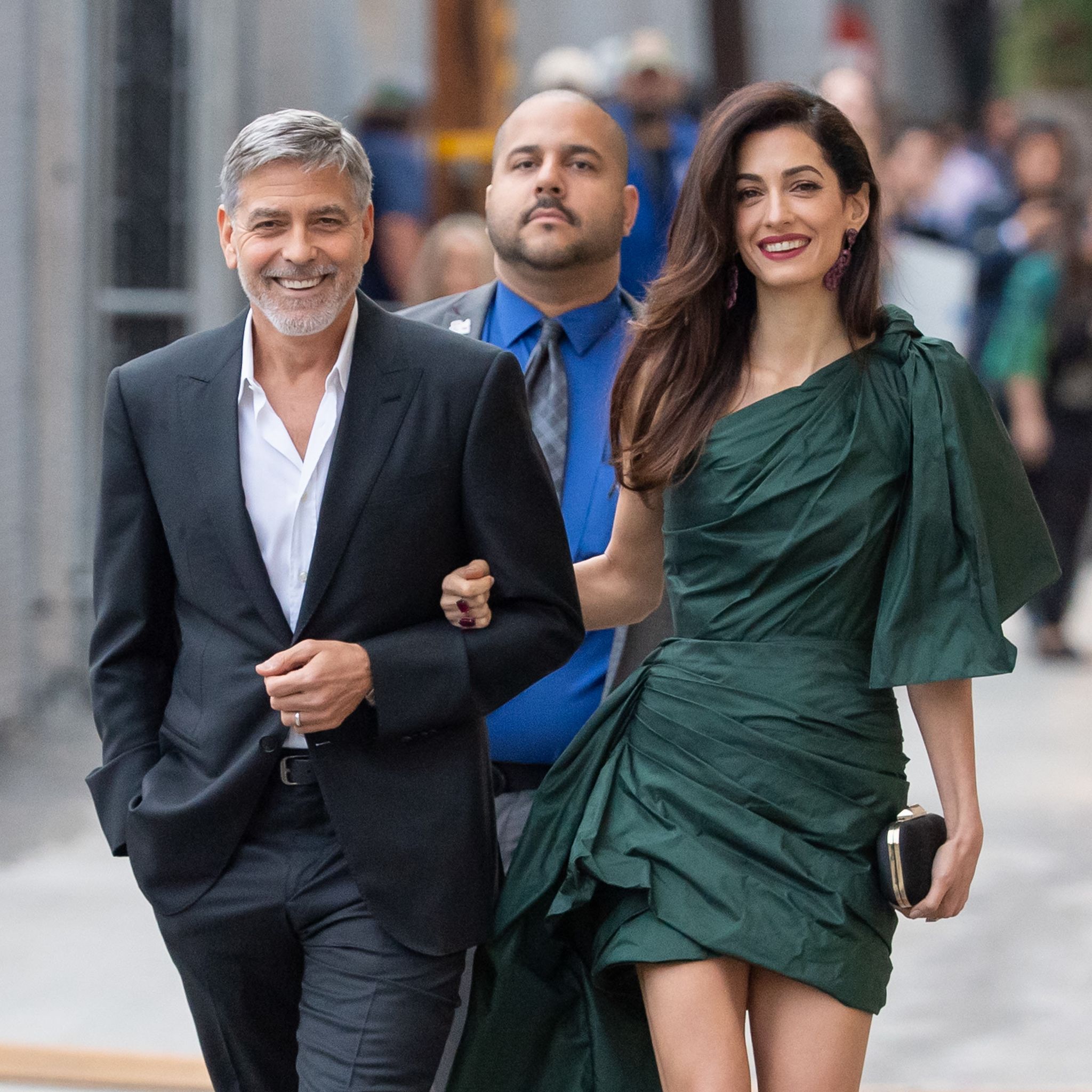 Amal Clooney Looks Effortless In Oscar De La Renta At 'Catch-22' Premiere in Los Angeles