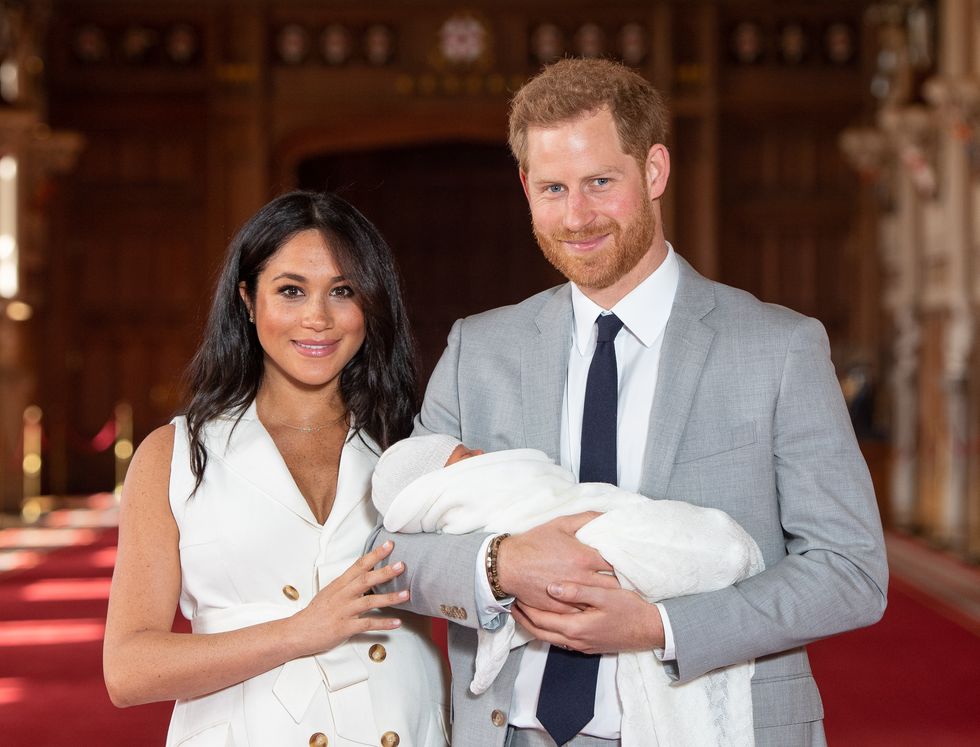 De Duchess en Duke of Sussex met baby Archie