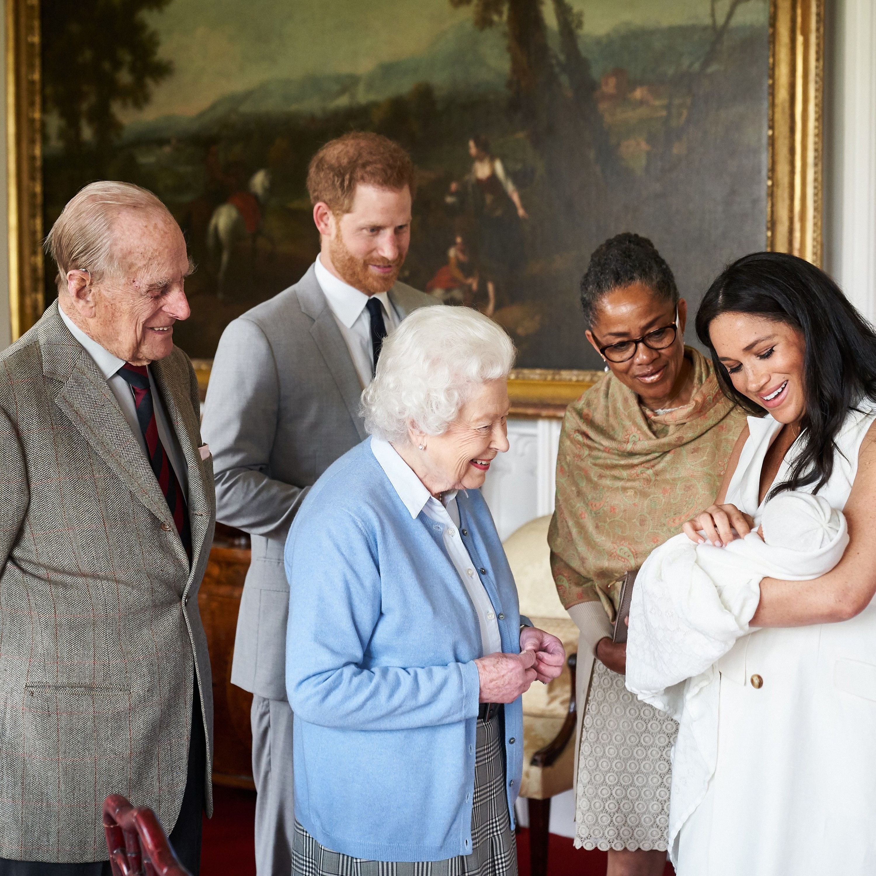 How Meghan Markle, Prince Harry, and Baby Archie's First Meeting With the Queen Went