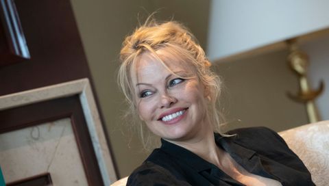 08 may 2019, berlin film and television star pamela anderson during an interview with the german press agency to dpa pamela anderson is involved in the european election campaign from 09052019 photo paul zinkendpa photo by paul zinkenpicture alliance via getty images