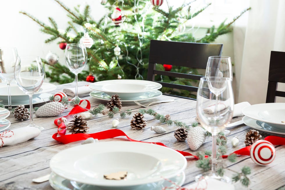 decoración navideña para la mesa