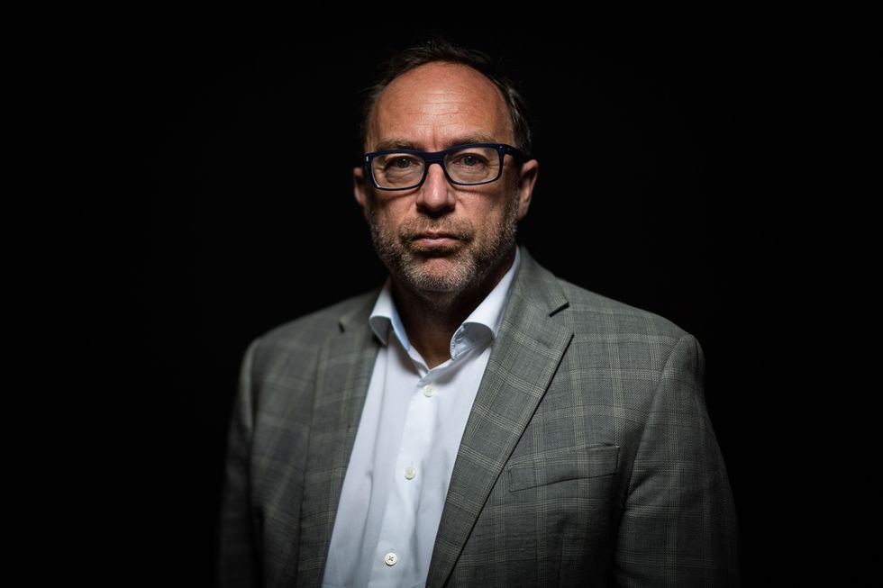 co founder of the online non profit encyclopedia wikipedia jimmy wales poses during a photo session at the vivatech fair in paris, on may 16, 2019 photo by martin bureau  afp        photo credit should read martin bureauafp via getty images