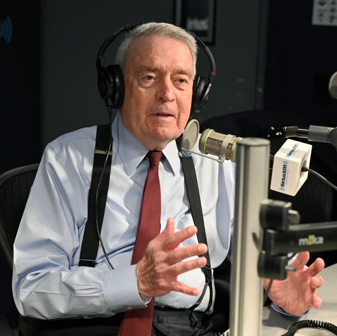 new york, ny   may 16  exclusive coverage journalist dan rather visits siriusxms potus politics with host dan abrams at siriusxm studios on may 16, 2019 in new york city  photo by slaven vlasicgetty images