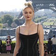 paris, france   april 26 actress sophie turner attends the x men dark phoenix  photocall at cafe de lhomme  on april 26, 2019 in paris, france photo by bertrand rindoff petroffgetty images