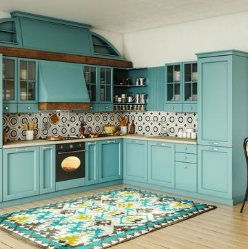 vintage domestic kitchen interior