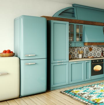 vintage domestic kitchen interior