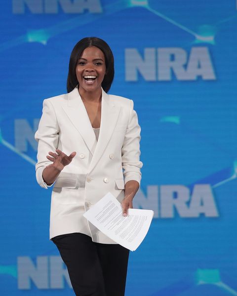 indianapolis, indiana   april 26 activist candace owens speaks to guests during the nra ila leadership forum at the 148th nra annual meetings  exhibits on april 26, 2019 in indianapolis, indiana the convention, which runs through sunday, features more than 800 exhibitors and is expected to draw 80,000 guests photo by scott olsongetty images