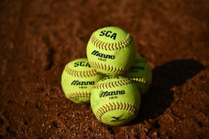 jakarta, indonesia may 03 official balls mizuno 150 are seen during the match between hong kong and indonesia on day three of the 12th softball womens asia cup on may 03, 2019 in jakarta, indonesia photo by robertus pudyantogetty images