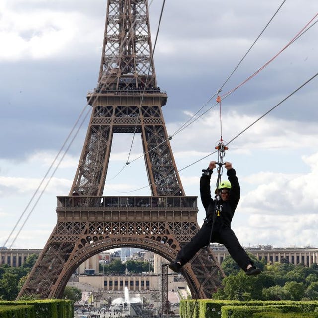 eiffel tower zip line paris france