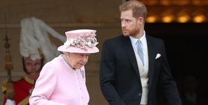 london, england   may 29 queen elizabeth ii and prince harry, duke of sussex attend the royal garden party at buckingham palace on may 29, 2019 in london, england photo by yui mok   wpa poolgetty images