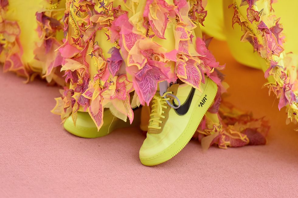 Pink, Yellow, Footwear, Flower, Plant, Shoe, 