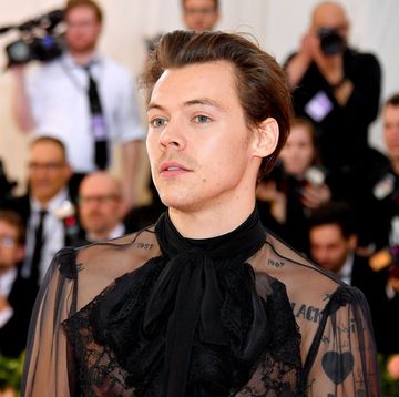 new york, new york may 06 harry styles attends the 2019 met gala celebrating camp notes on fashion at metropolitan museum of art on may 06, 2019 in new york city photo by dia dipasupilfilmmagic