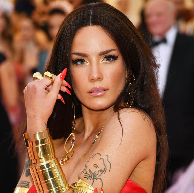 new york, new york   may 06 halsey attends the 2019 met gala celebrating camp notes on fashion at metropolitan museum of art on may 06, 2019 in new york city photo by dimitrios kambourisgetty images for the met museumvogue