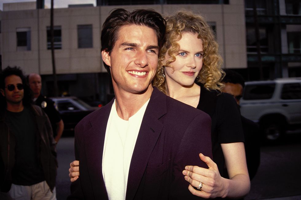 united states   april 25  tom cruise and nicole kidman in los angeles 1992  photo by vinnie zuffantegetty images