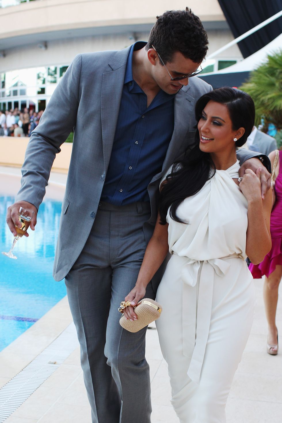 monte carlo, monaco   may 27  kim kardashian and kris humphries attend the amber fashion show held at the meridien beach plaza on may 27, 2011 in monte carlo, monaco  photo by mark thompsongetty images