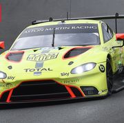 aston martin vantage amr wec danemark driven by danemark's nicki thim takes the start on june 15 2019 at le mans, northwestern france, during the 87th edition of the 24 hours le mans endurance race photo by fred tanneau  afp        photo credit should read fred tanneauafp via getty images