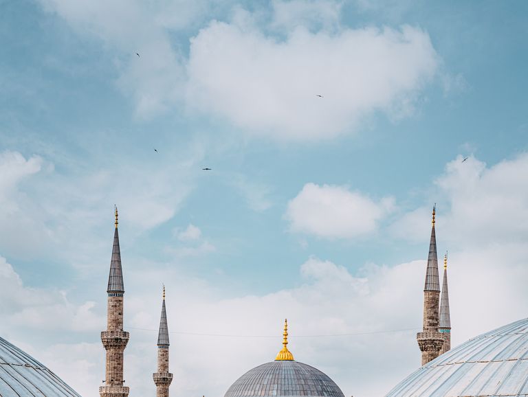 Blue Mosque as seen from Hagia Sofia, Istanbul, Turkey