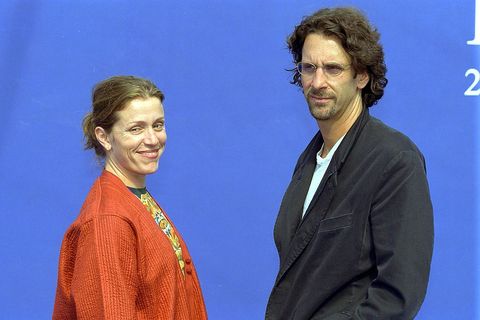 france   september 11  deauville film festival  photocall of blood simple in deauville, france on september 11, 1999   joel coen and frances mcdormand  photo by pool benainousscorcellettigamma rapho via getty images