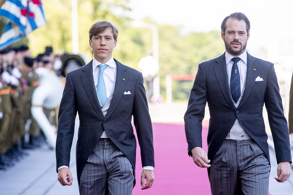luxembourg, luxembourg   june 23 prince felix of luxembourg and prince louis of luxembourg arrive at the philiarmonie for the concert on the national day on june 23, 2019 in luxembourg, luxembourg photo by patrick van katwijkgetty images