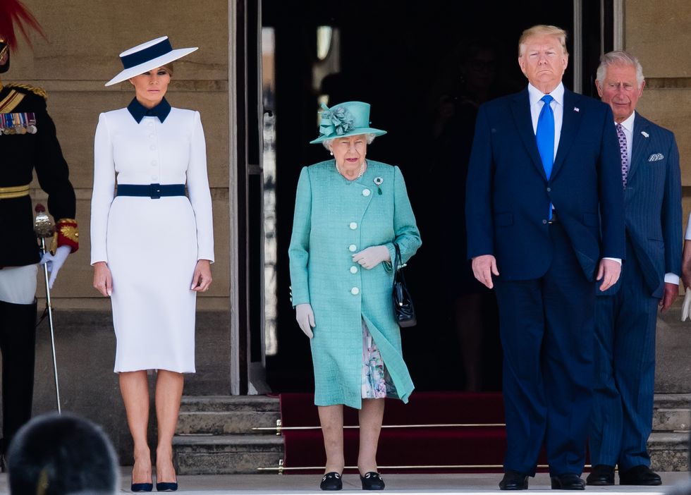 Donald Trump with the Queen during his state visit 2019
