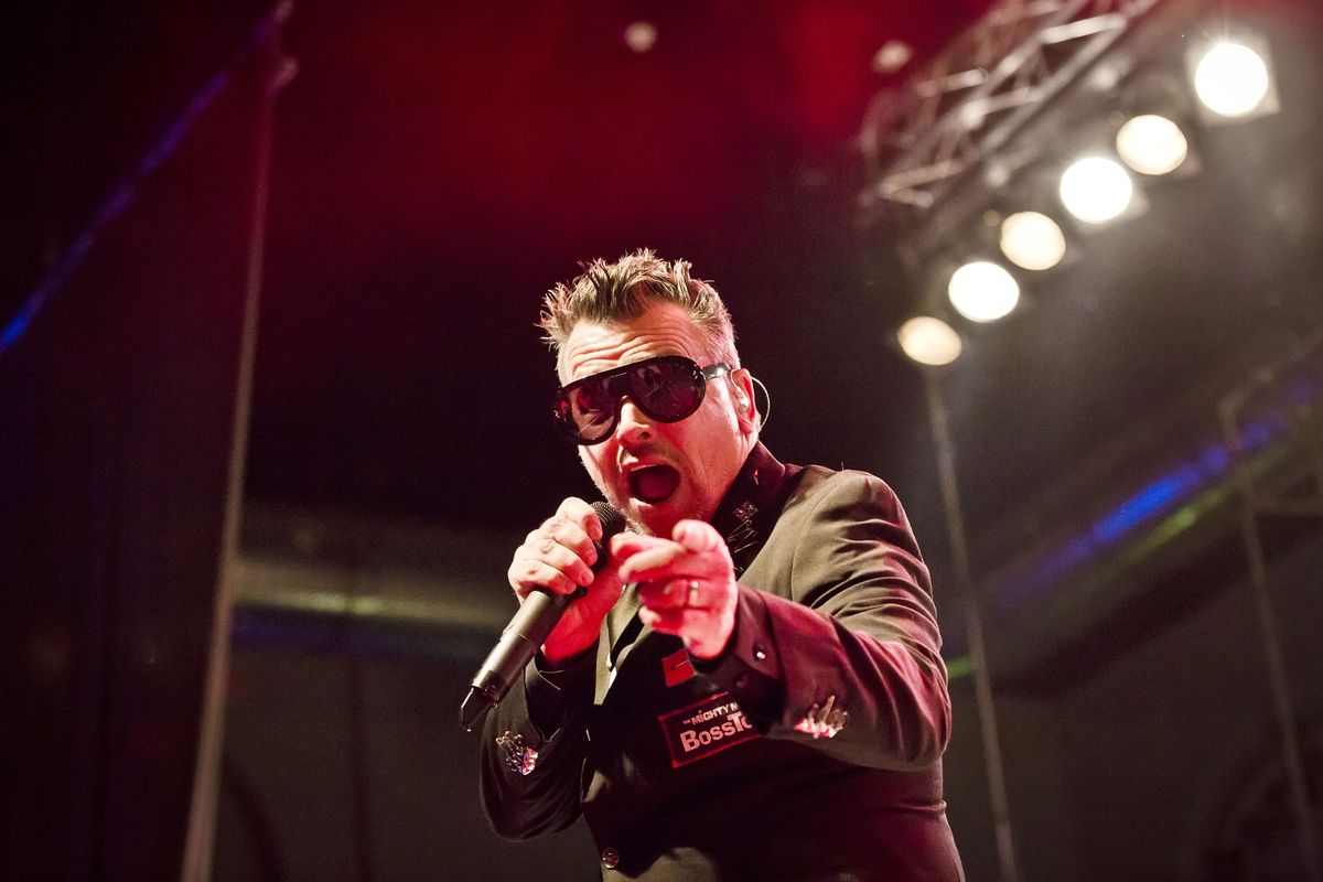 berlin, germany   july 03 exclusive coverage singer richard barrett of the american band the mighty mighty bosstones performs live during a concert at the huxleys on july 3, 2019 in berlin, germany photo by frank hoenschredferns