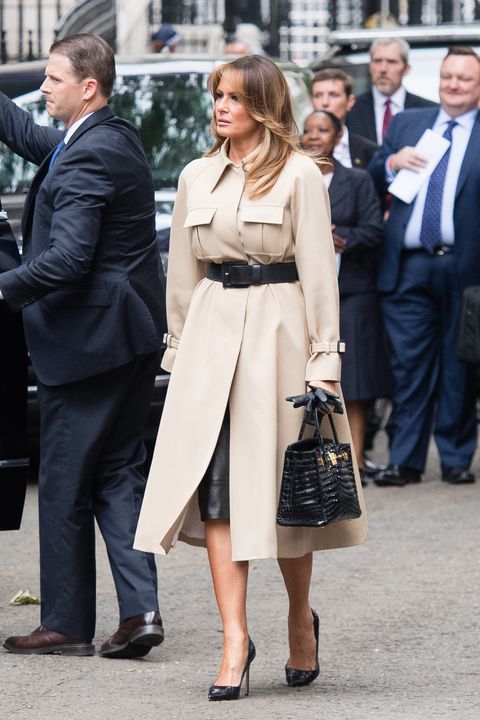 Melania Trump's Outfits Details During the State Visit to the U.K. 2019