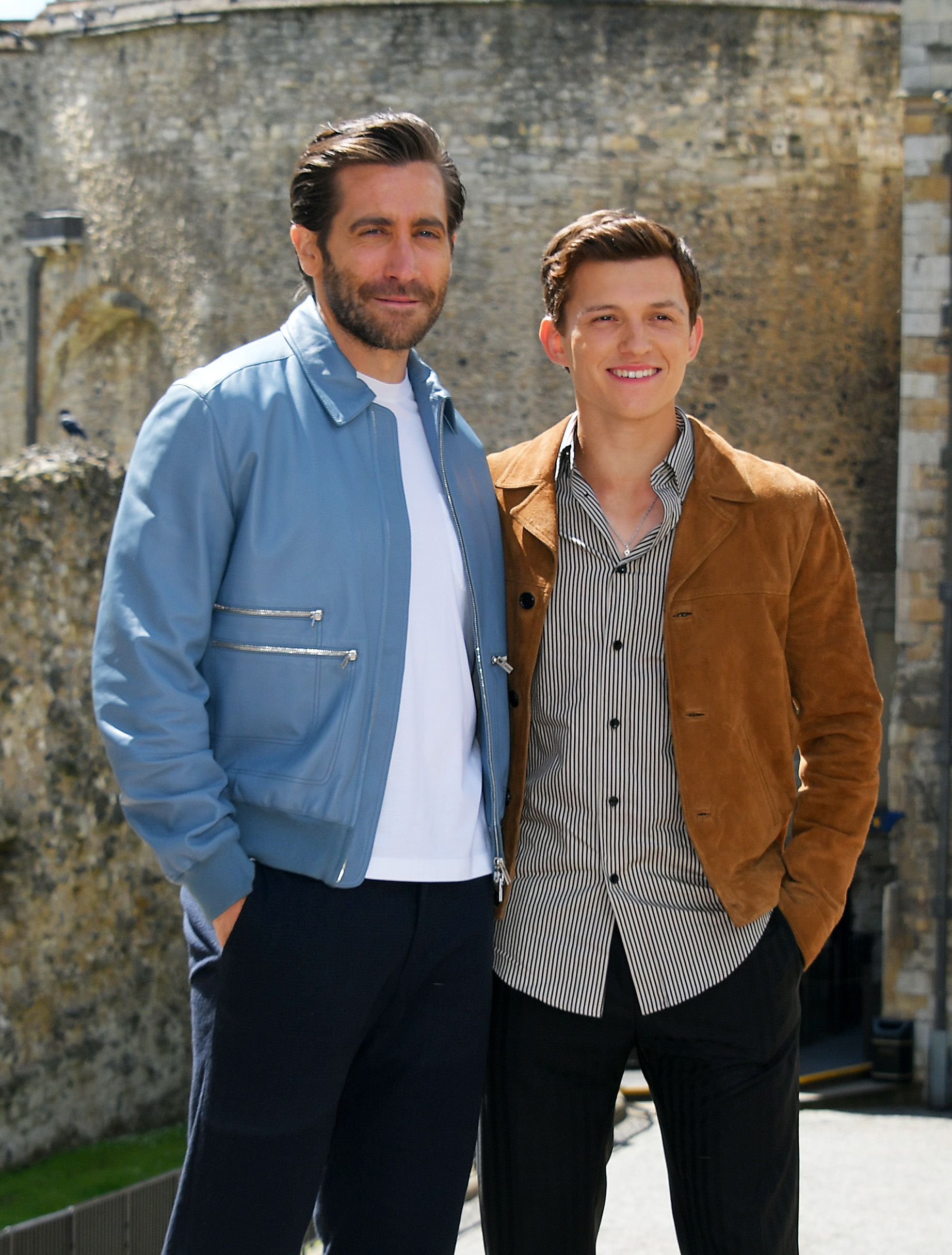 Jake Gyllenhaal Spiderman Far From Home Blue Leather Jacket - Just