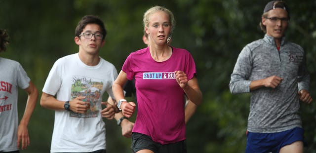 Tierney Wolfgram a cross-country running at Math & Science Academy worked out with teammates September 5,2017 in Woodbury, MN. ]  JERRY HOLT ‚Ä¢ jerry.holt@startribune.com