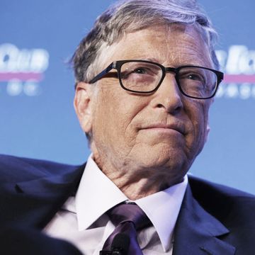 washington, dc   june 24  microsoft principle founder bill gates participates in a discussion during a luncheon of the economic club of washington june 24, 2019 in washington, dc gates discussed various topics including climate change  photo by alex wonggetty images