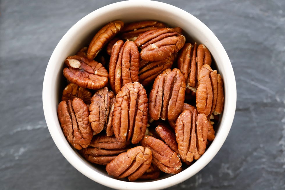 bowl filled with pecan nuts