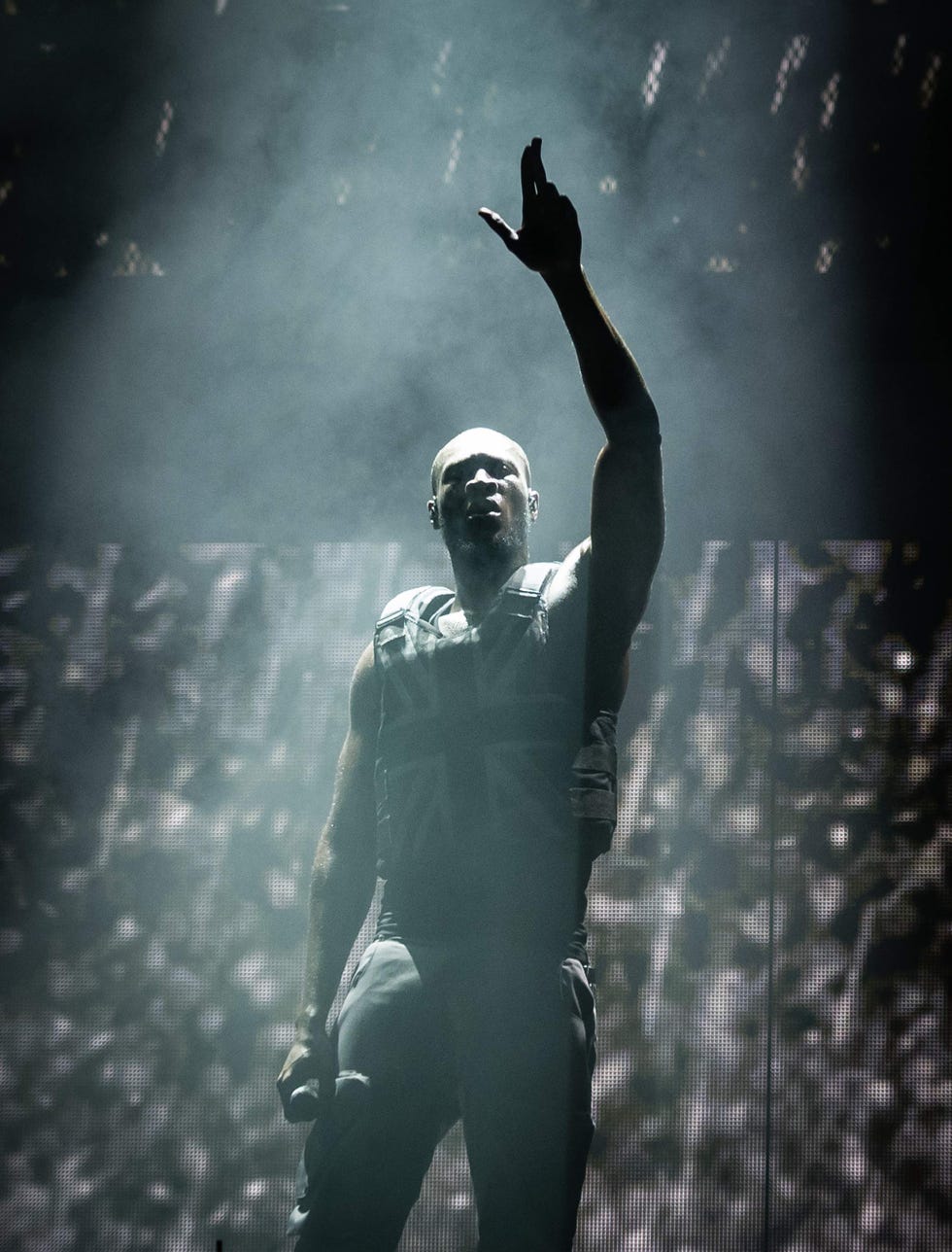 glastonbury, england june 30 stormzy headlines the pyramid stage on day three of glastonbury festival at worthy farm, pilton on june 28, 2019 in glastonbury, england photo by samir husseinwireimage