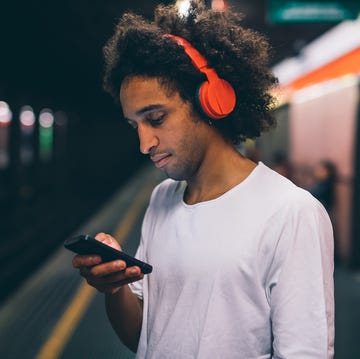 a man looking at his phone