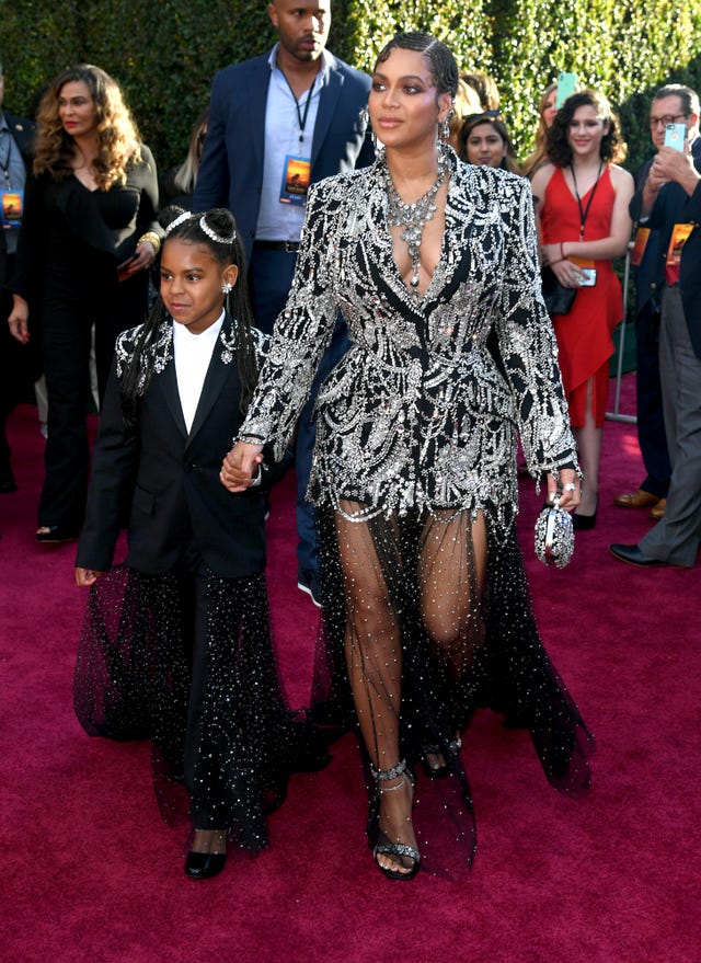 Beyonce and Blue Ivy wore matching outfits to the Lion King premiere