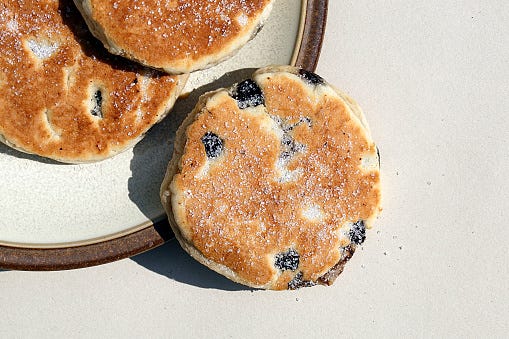 welsh cakes are traditionaly made in wales they have been popular since the late 19th century with the addition of fat, sugar and dried fruit to a longer standing recipe for flat bread baked on a griddle
