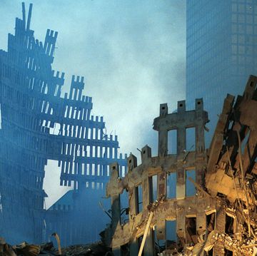 394375 15 early morning light hits the smoke and wreckage of the world trade center september 13, 2001 in new york city, two days after the twin towers were destroyed when hit by two hijacked passenger jets photo by chris hondrosgetty images