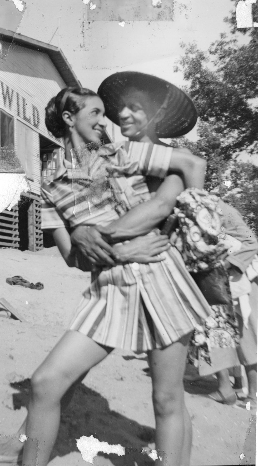 portrait of a smiling couple friends andor family members of future newspaper publisher john h sengstacke as they embrace on the beach outside the idlewild club house, idlewild, michigan, september 1938 idlewild, known as the black eden, was a resort community that catered to african americans, who were excluded from other resorts prior to the passage of the civil rights act of 1964 photo by the abbott sengstacke family papersrobert abbott sengstackegetty images