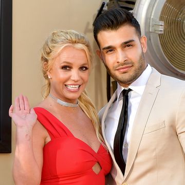 hollywood, california july 22 britney spears and sam asghari attend sony pictures once upon a timein hollywood los angeles premiere on july 22, 2019 in hollywood, california photo by matt winkelmeyergetty images