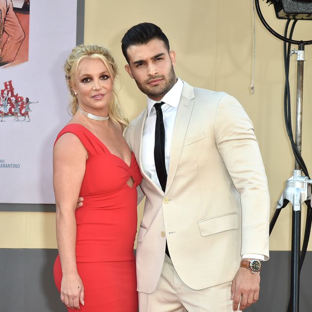 hollywood, california   july 22 britney spears and sam asghari attend the los angeles premiere of once upon a time in hollywood at tcl chinese theatre on july 22, 2019 in hollywood, california photo by david crottypatrick mcmullan via getty images