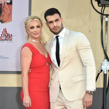 hollywood, california   july 22 britney spears and sam asghari attend the los angeles premiere of once upon a time in hollywood at tcl chinese theatre on july 22, 2019 in hollywood, california photo by david crottypatrick mcmullan via getty images