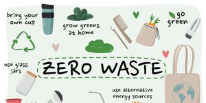 zero waste element collection ecological vector set with eco bag, glass jar etc