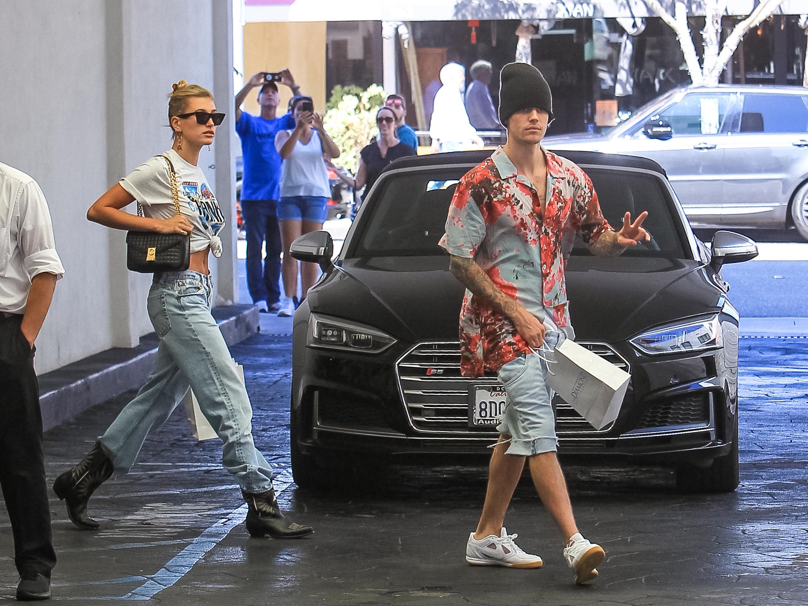 Justin Bieber Spotted Outside Beverly Hills Clinic in Drewhouse Shirt and  Beanie