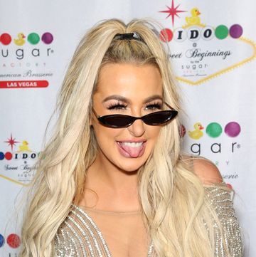 las vegas, nevada   july 28 tana mongeau attends her wedding reception at the sugar factory american brasserie at the fashion show mall on july 28, 2019 in las vegas, nevada photo by gabe ginsberggetty images