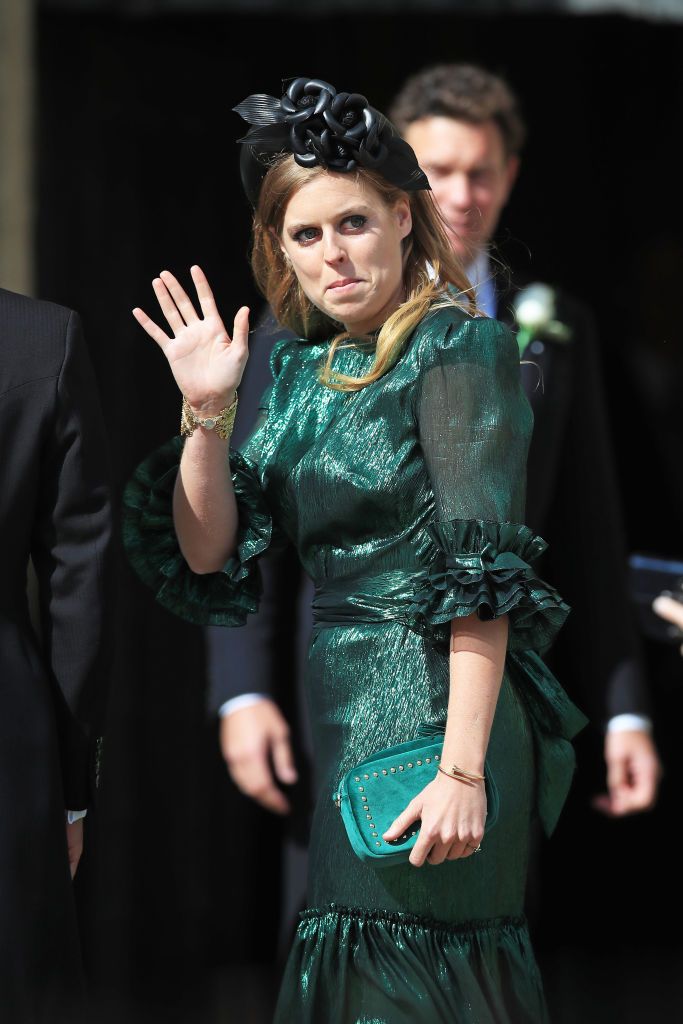 Princess Beatrice wears the Vampire's Wife to Ellie Goulding's wedding