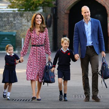 london, united kingdom   september 5 princess charlotte arrives for her first day of school, with her brother prince george and her parents the duke and duchess of cambridge, at thomass battersea in london on september 5, 2019 in london, england photo by aaron chown   wpa poolgetty images