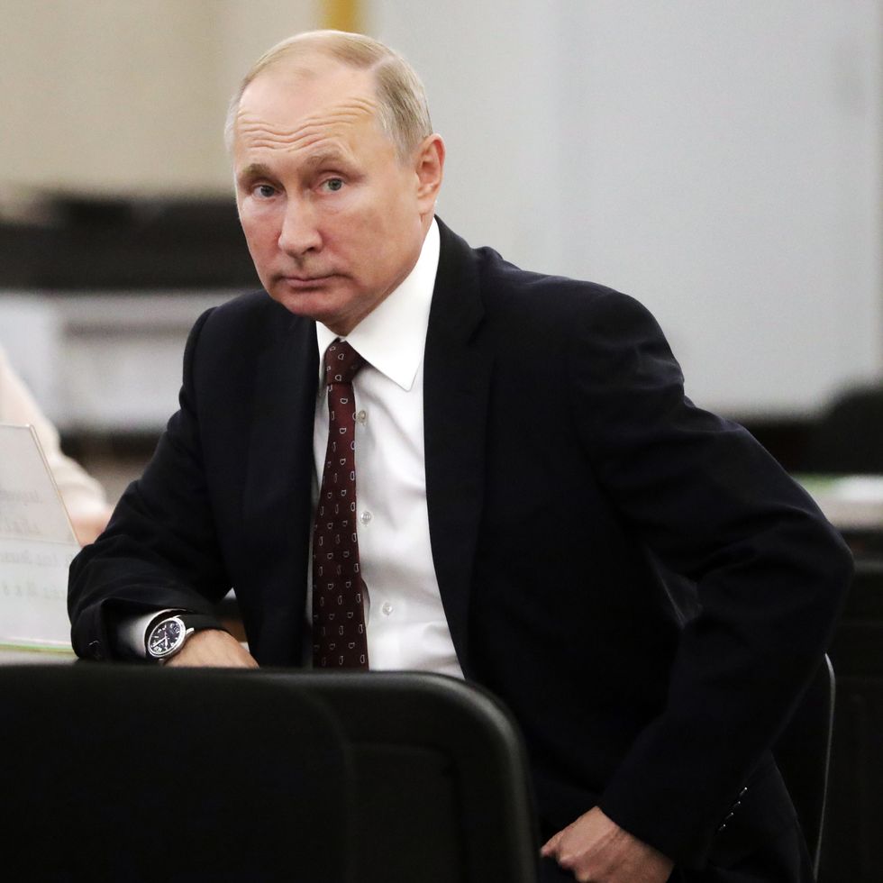 Russian President Putin votes on Single Voting Day