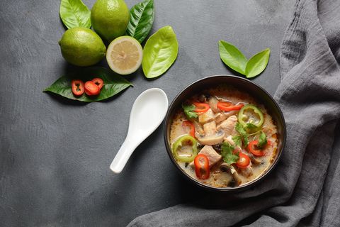 Thai style coconut milk soup-Tom Kha Ga