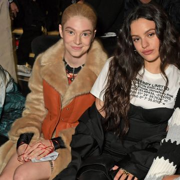 london, england september 16 l to r brent faiyaz, hunter schafer, rosalia and dua lipa attend the burberry september 2019 show during london fashion week, on september 16, 2019 in london, england photo by david m benettdave benettgetty images for burberry