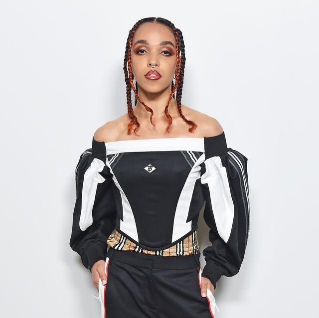 london, england   september 16   fka twigs attends the burberry september 2019 show during london fashion week, on september 16, 2019 in london, england  photo by david m benettdave benettgetty images for burberry